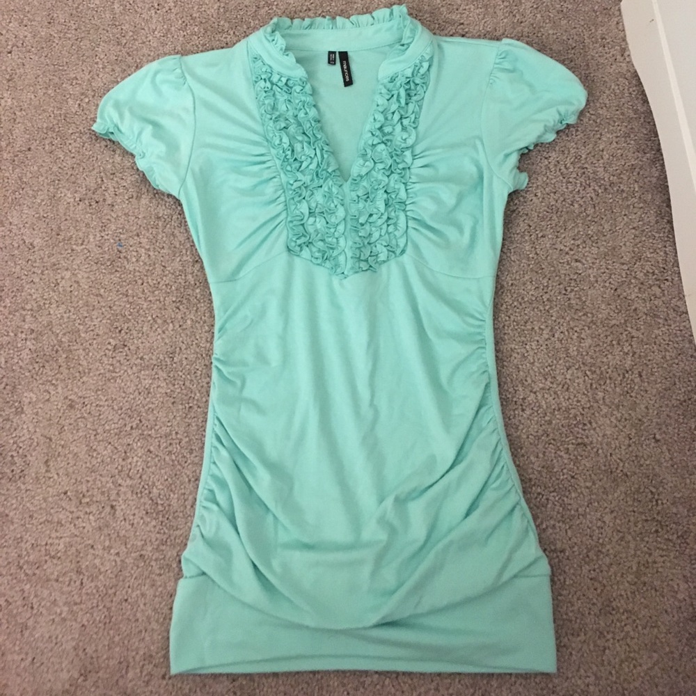 Ruffle bust and sleeve top