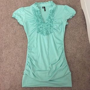 Ruffle bust and sleeve top