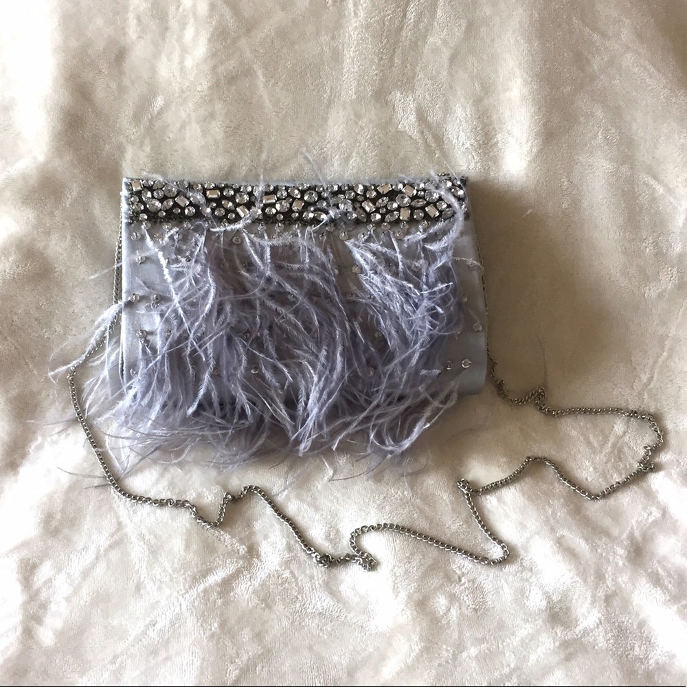 Anthropologie Feathered Fete Evening Clutch