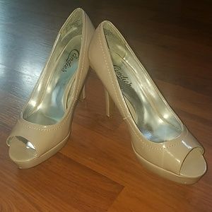 Nude Patent Leather Heels