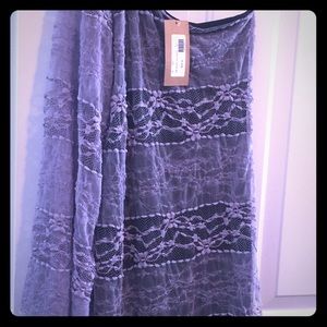 Stretch Lavender lace one-shoulder dress