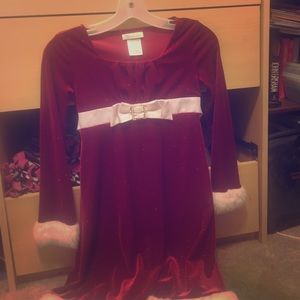 A red Christmas dress