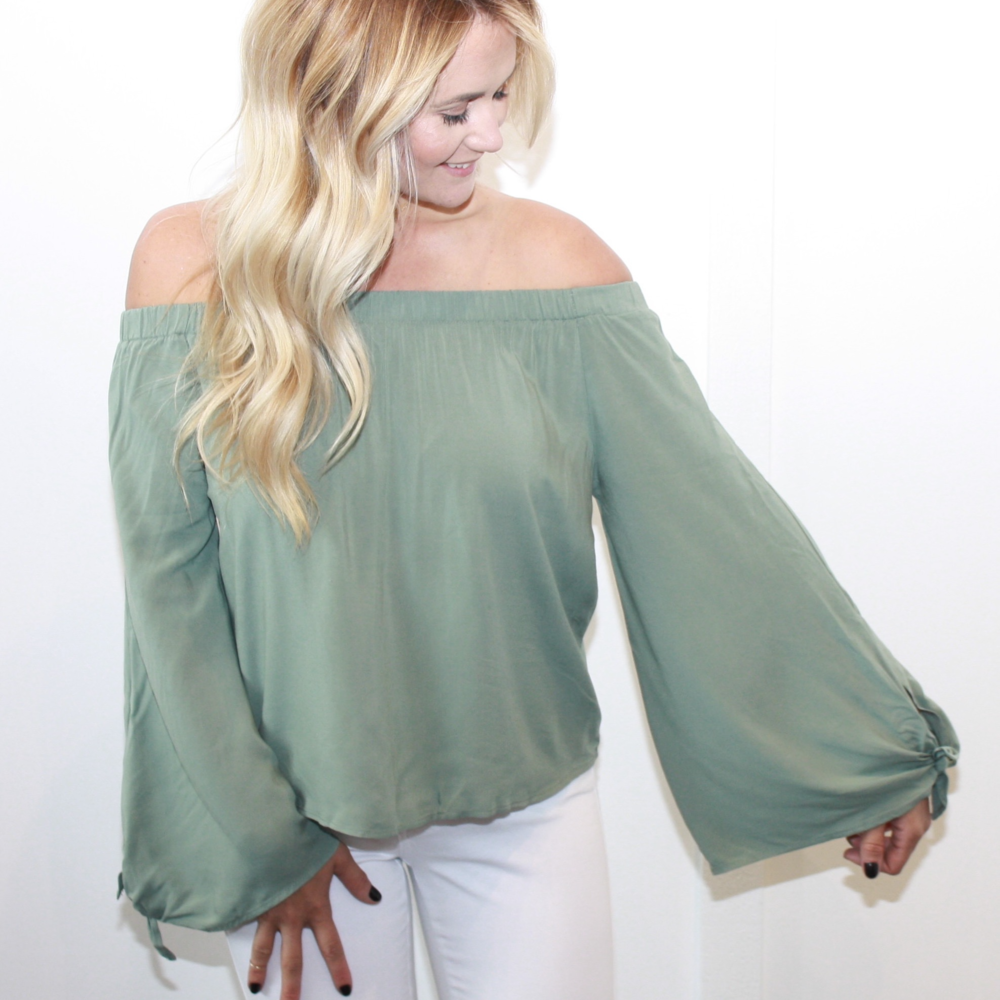 Long Sleeve Off the Shoulder Top