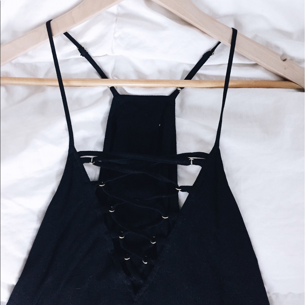 REDUCED Urban Outfitters Cross front black tank