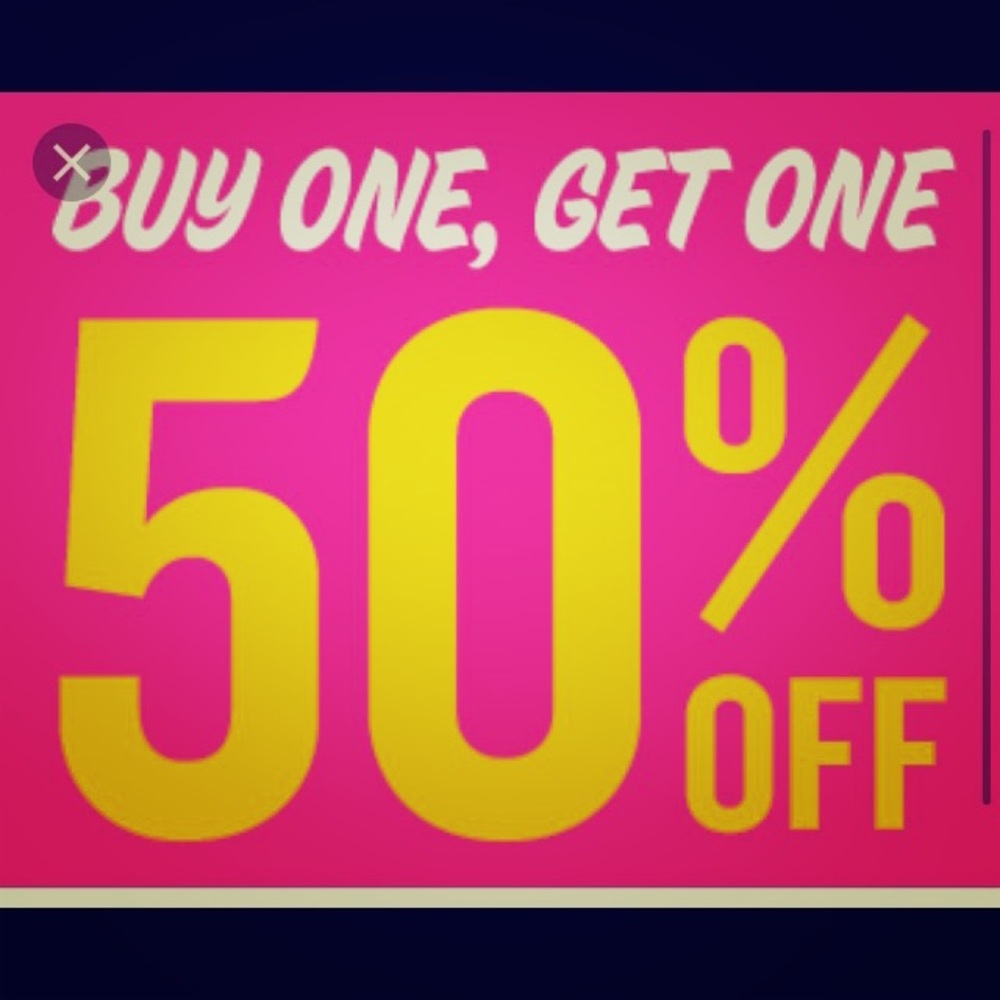 50% off second item!!