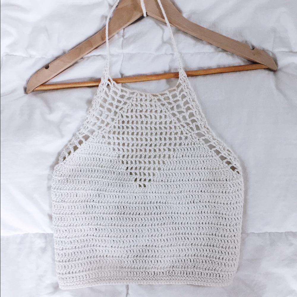 REDUCED Cream crochet Free People Tank