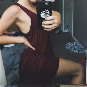 Burgundy see-thru basic slip from H&M