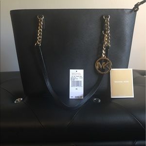 Michael Kors Jet Set Chain Leather Tote