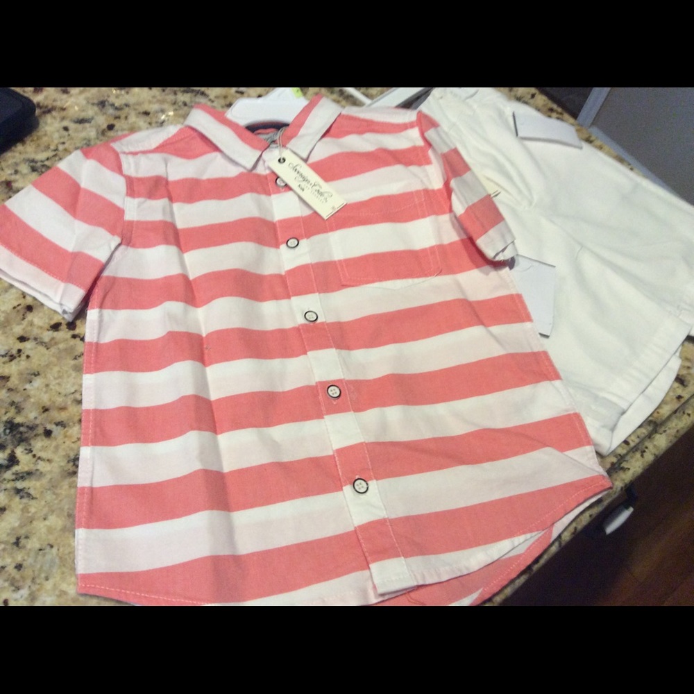 Just REDUCED 2-Piece Matching Set Peach/White