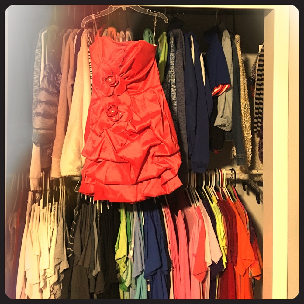 Size 4 homecoming/formal dress coral/pinky color