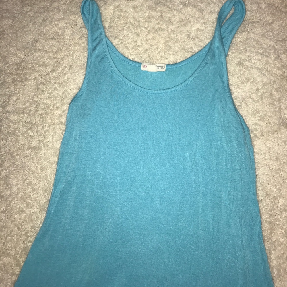 blue tank/undershirt