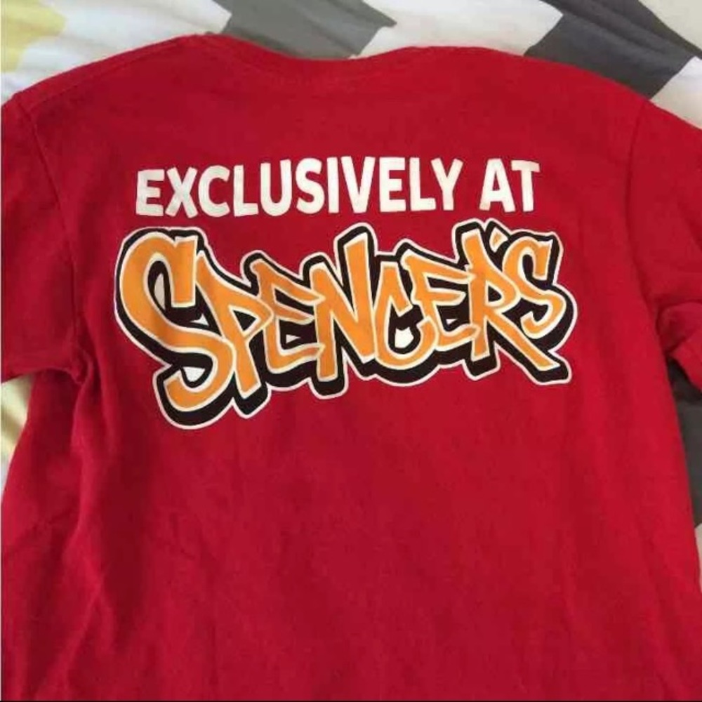 Spencer's "get ugly" t-shirt