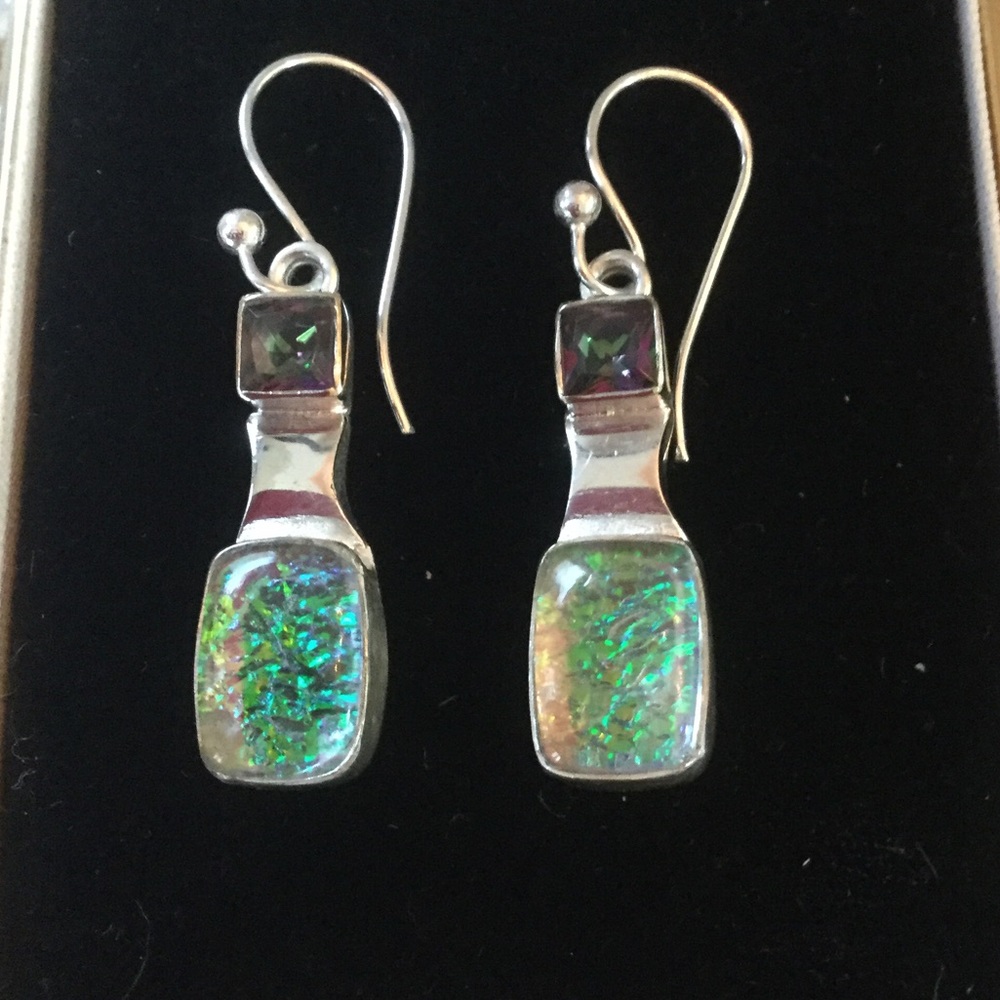 Opalite & Mystic Moonlight Topaz Earrings