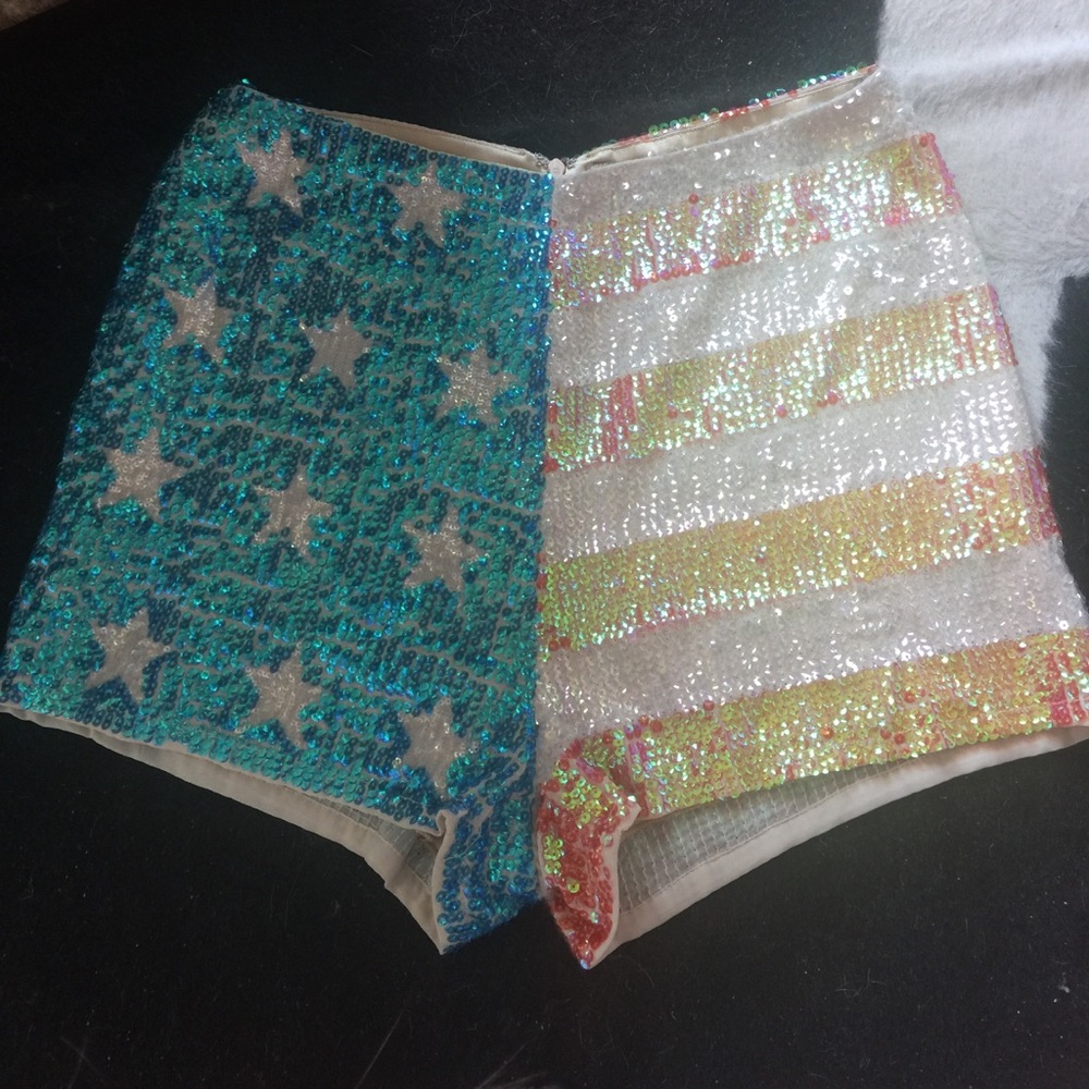 Wildfox Couture White Label American Sequin Shorts