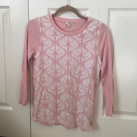 Lace jCrew 3/4 sleeve - Picture 1 of 1