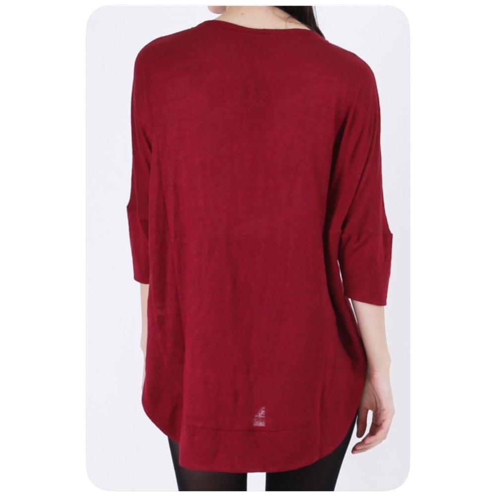 Red Dolman Top - Picture 2 of 3