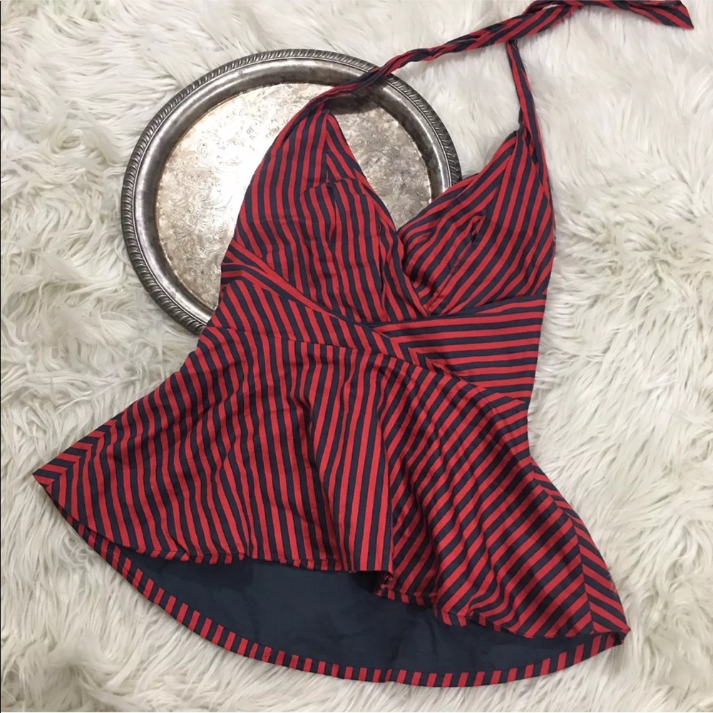Anthro Odille nautical halter top