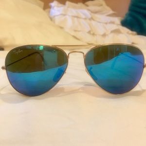 Ray-Ban aviator sunglasses - blue mirrored