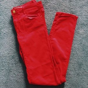 Zara Red Skinny Jeans