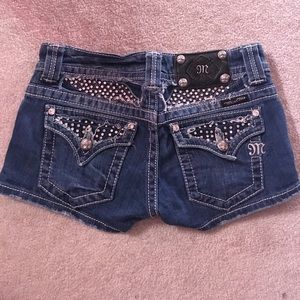 Miss Me Bedazzled Jean Shorts