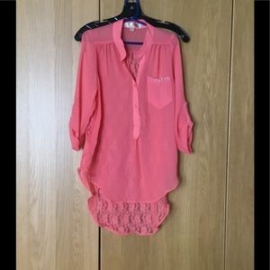 Penelope Hi-Low Henley Blouse