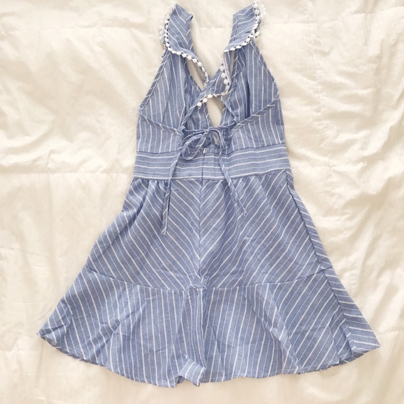 💎LAST ONE💎 light blue stripe ruffle sundress - Picture 7 of 8
