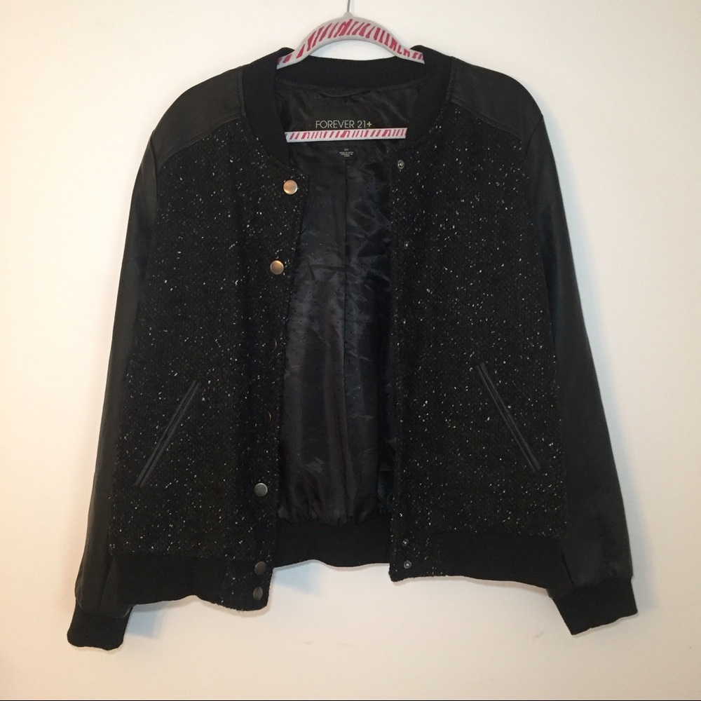 Black bomber jacket