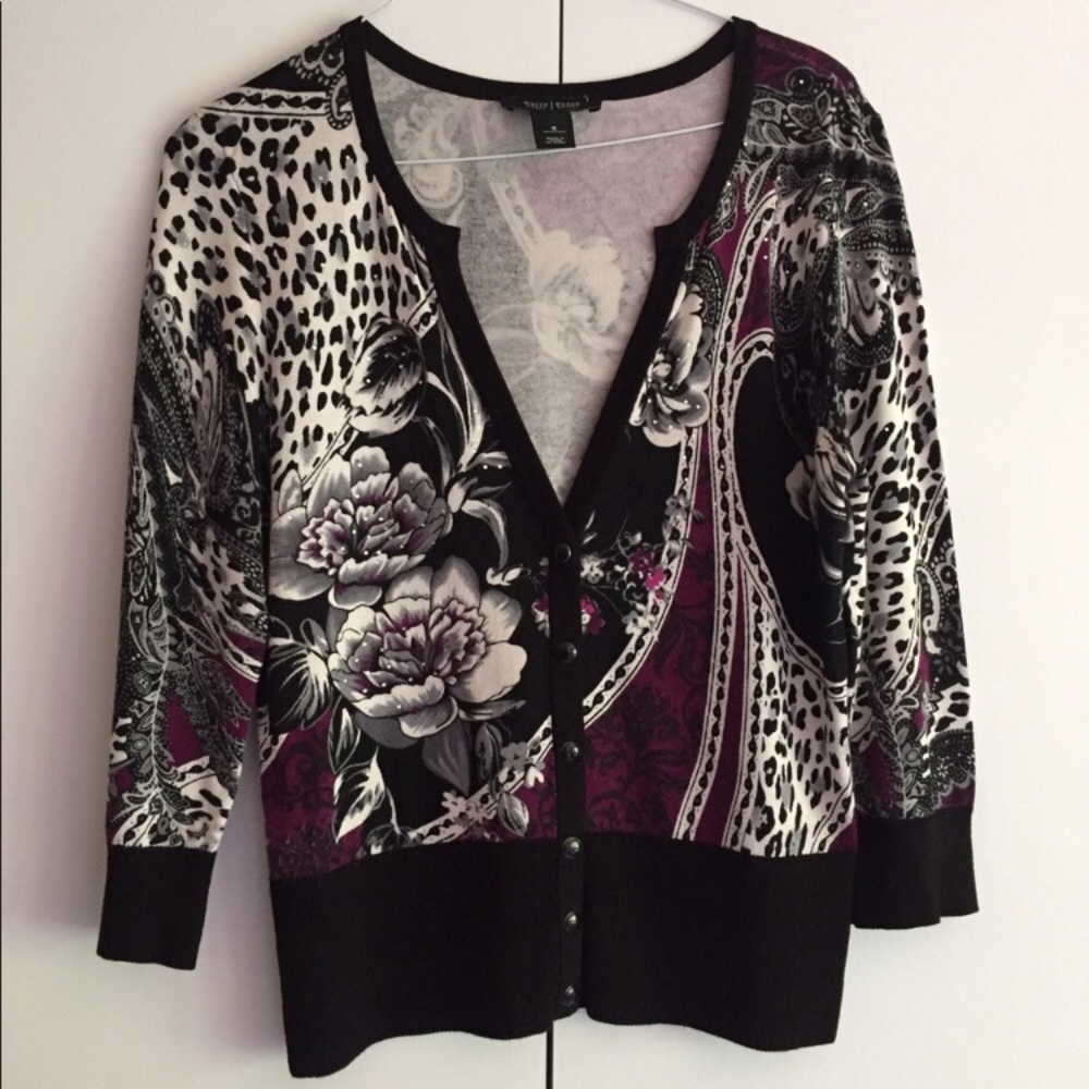 White House Black Market Patterned Sweater