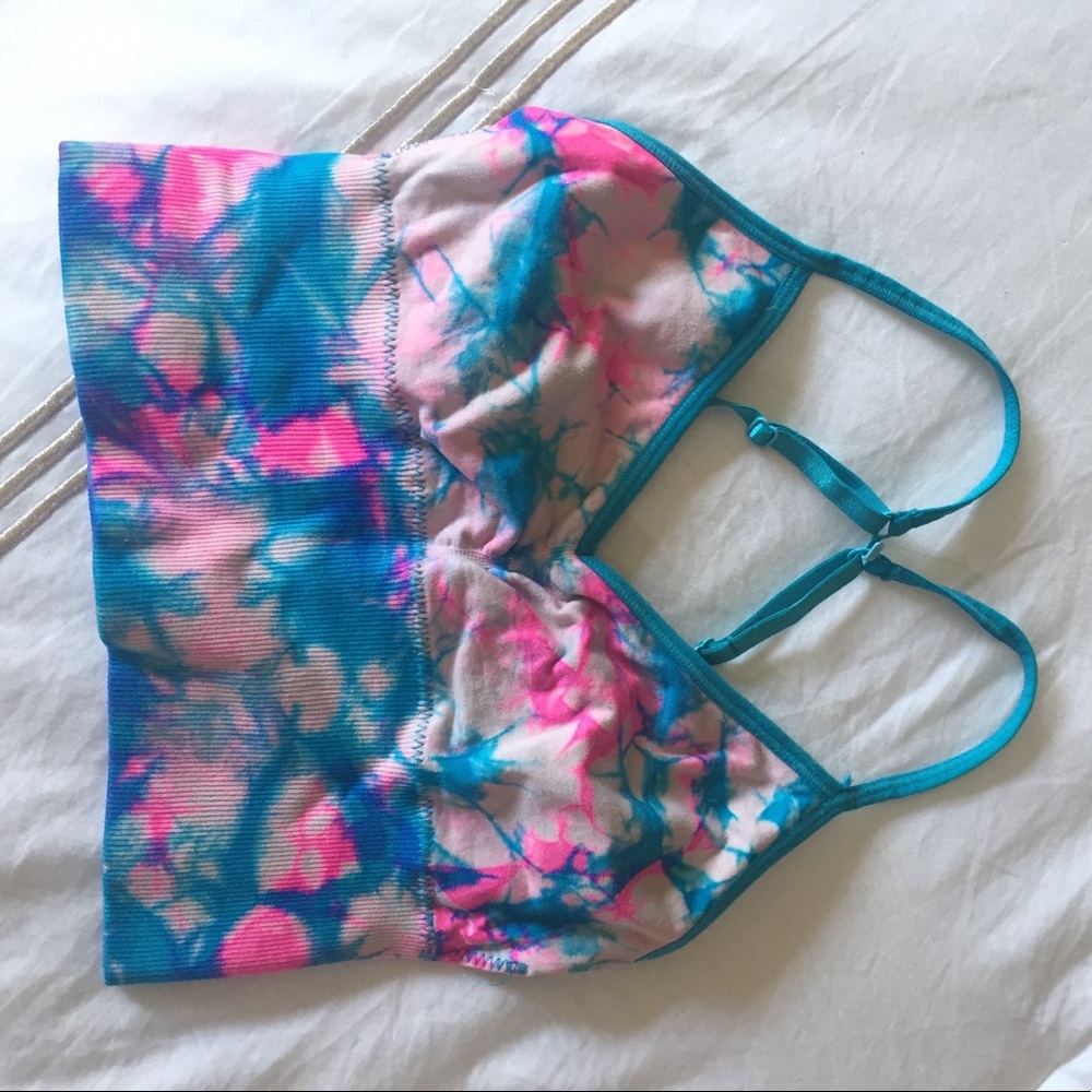 Fun tie dye crop top or sports bra!