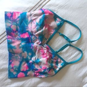 Fun tie dye crop top or sports bra!