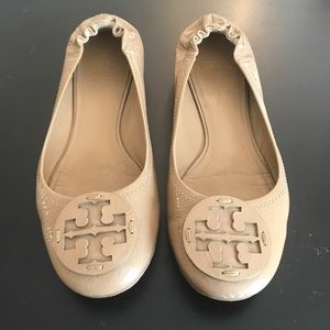Tory Burch Reva flats size 8.5 in Nude