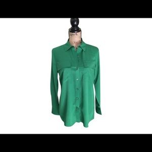 Michael Kors Green collard Button Up Blouse