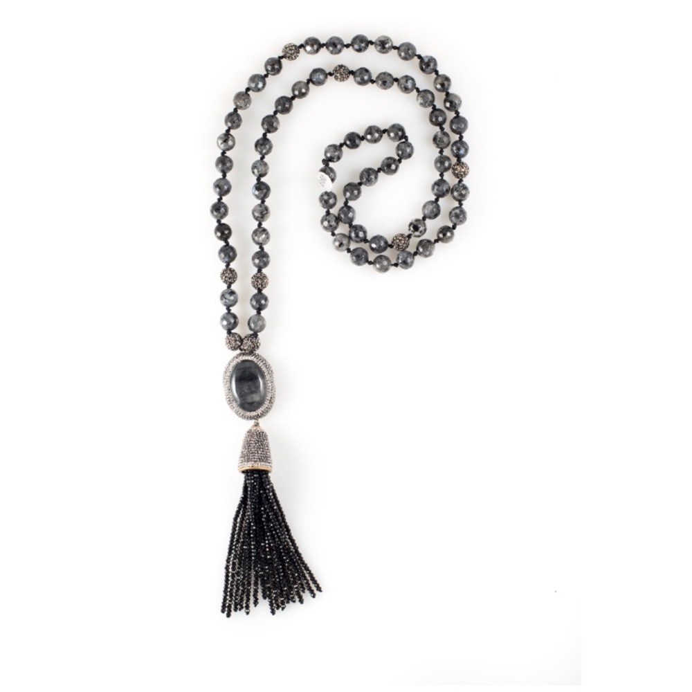 Stone Tassel Necklace