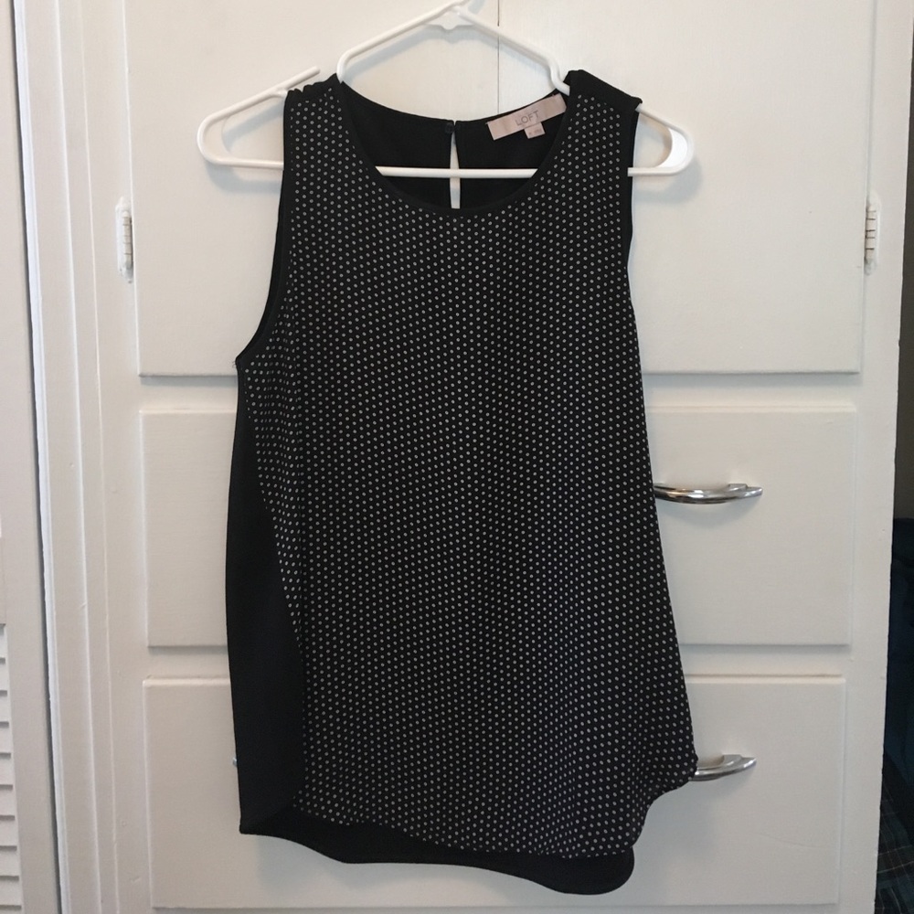 Ann Taylor Loft patterned sleeveless blouse