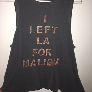 Amuse Society “I left la for Malibu” tank top