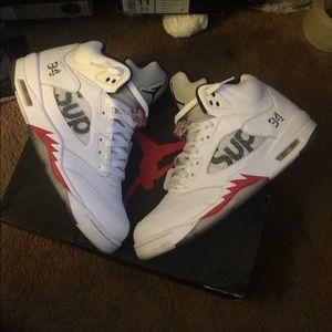 White Supreme 5s