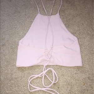 Lace Up Crop Top