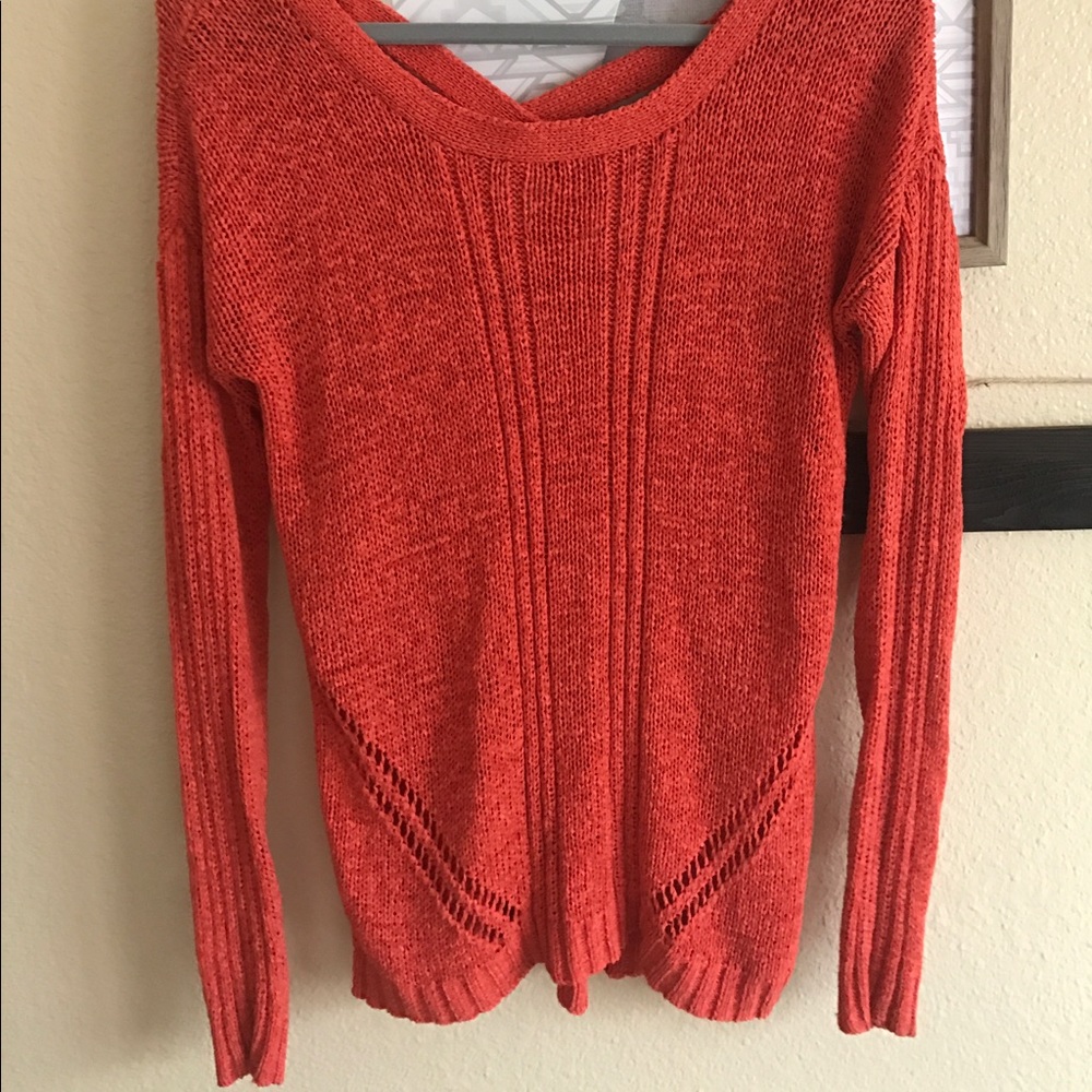 Orange crotchet sweater