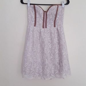 Pins and Needles strapless corset lace dress