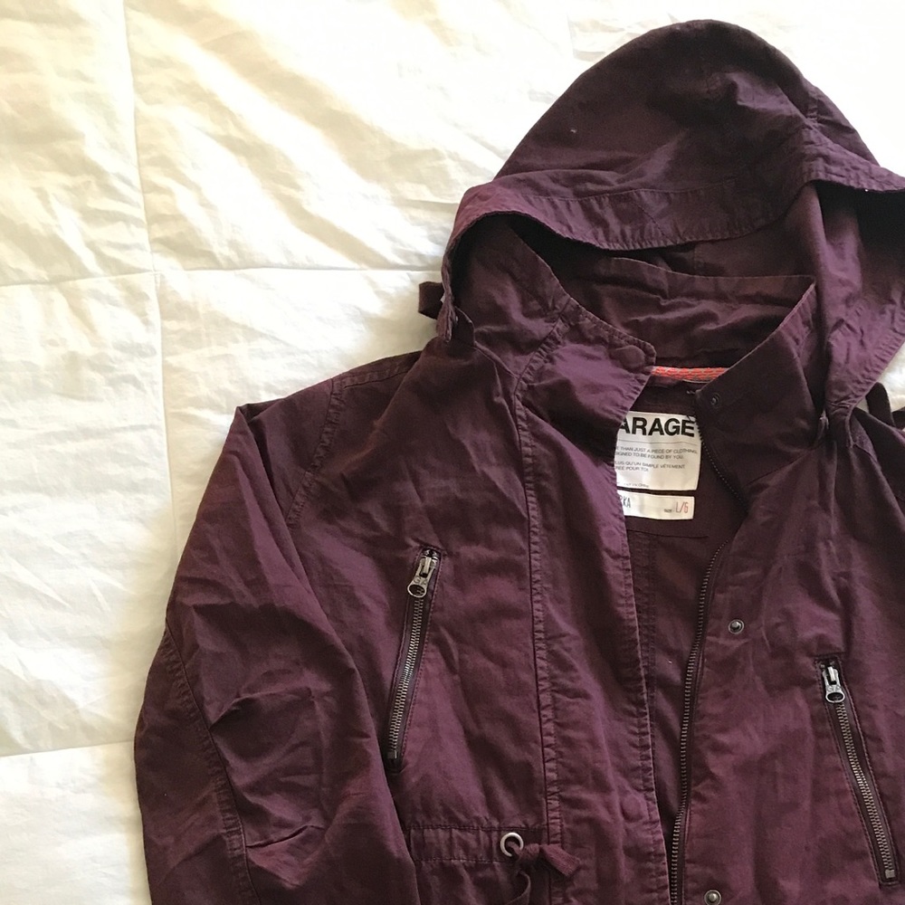 Maroon Parka (light weight, no lining)
