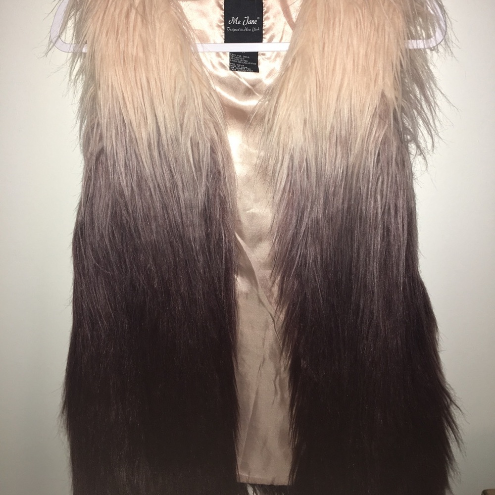 Me Jane ombré faux fur vest