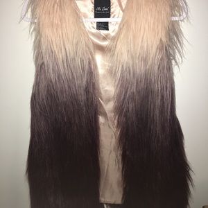 Me Jane ombré faux fur vest