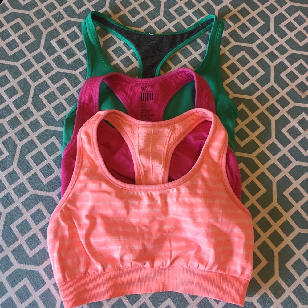Three sports bras