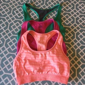 Three sports bras