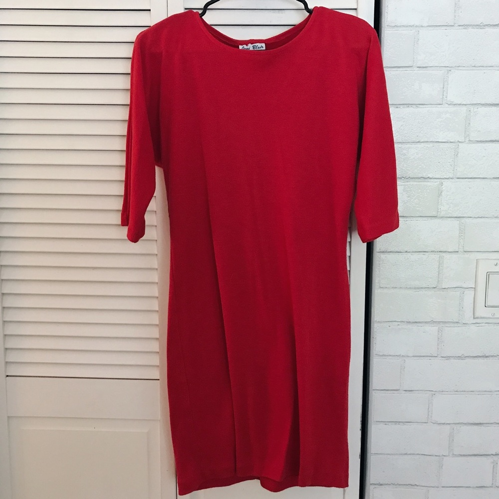 Red fitted dress