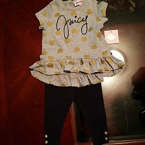 Juicy Couture baby 2 pc legging set
