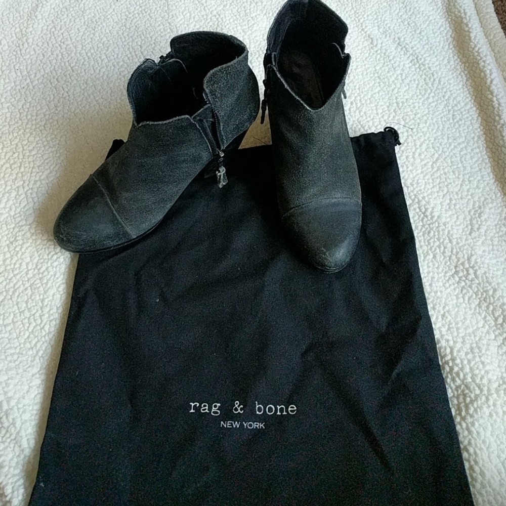 Rag & Bone Margot bootie distress black 37 1/2 7.5