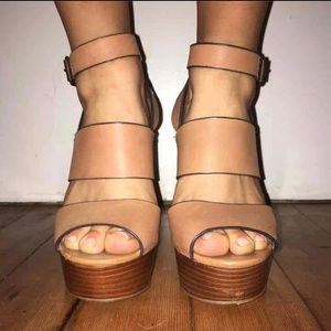 Steve Madden Dezzzy Leather Cognac heel