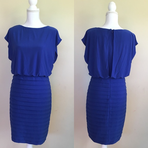 Adrianna Papell Dresses & Skirts - Adrianna Papell Pleated Blue Dress Size 6
