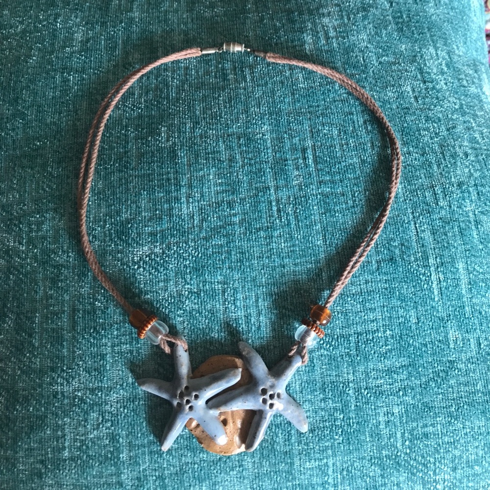 Starfish and sand dollar necklace